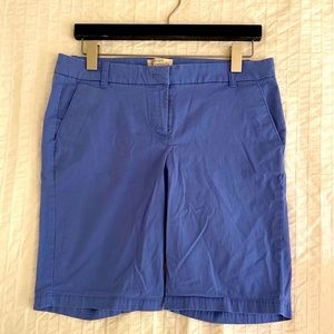 JCrew Cotton Size 4 Bermuda Shorts. Periwinkle/Blue. Great condition.